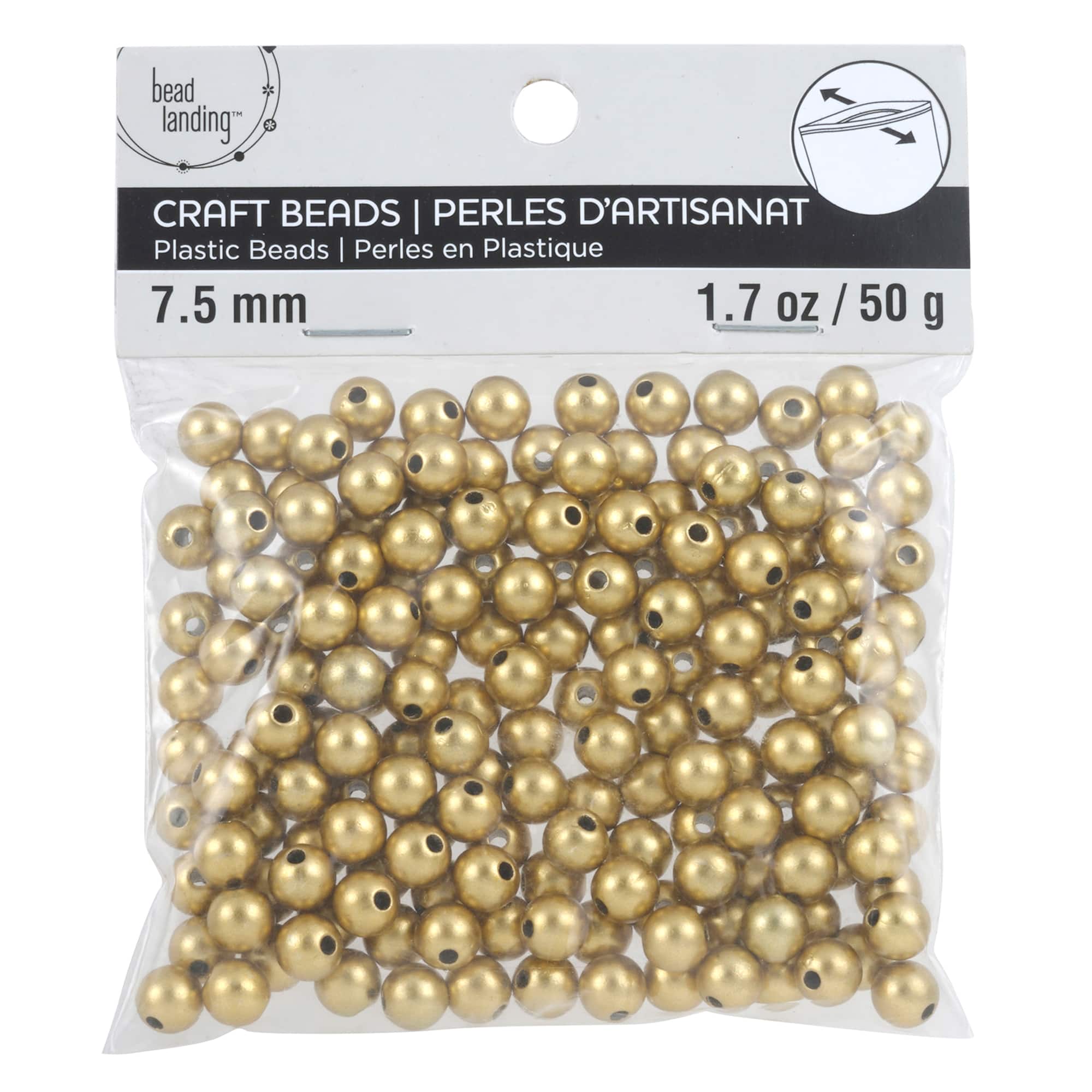 Matte Plastic Round Beads
